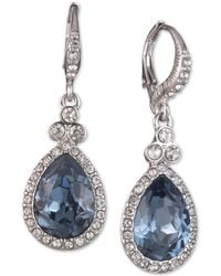Givenchy - Pave & Colored Stone Drop Earrings - Lyst