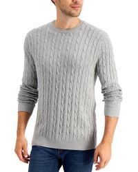 Club Room - Cable-knit Cotton Sweater - Lyst