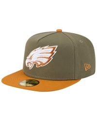 KTZ - Olive/brown Philadelphia Eagles Color Pack A-frame 59fifty Fitted Hat - Lyst