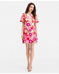 sachin and babi light blue dress Eliza J Pink Embroidered Floral Fit & Flare Cocktail Dress - Women's 10 NEW  $188 main image 0
