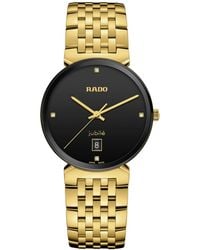 Rado - Swiss Florence Classic Diamond Accent Gold Tone Stainless Steel Bracelet Watch 38mm - Lyst