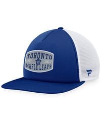 Fanatics - Blue/white Toronto Maple Leaf Foam Front Patch Trucker Snapback Hat - Lyst