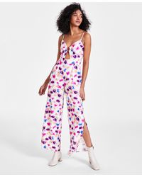 BarIII - Floral-print O-ring Jumpsuit - Lyst