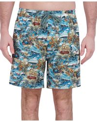 Robert Graham - Drew Floral Print Drawstring 7" Swim Trunks - Lyst