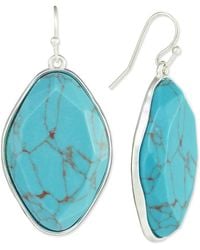 Style & Co. - Gold-tone Oval Color Stone Drop Earrings - Lyst