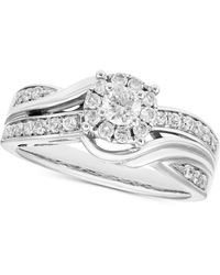 Macy's - Diamond Swirl Halo Engagement Ring (1/2 Ct. T.w. - Lyst