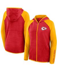 Fanatics - Red/gold Kansas City Chiefs Redzone End Around Pass Raglan Full-zip Hoodie - Lyst