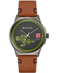 Bulova - Frank Lloyd Wright Usonian Automatic Leather Strap Watch 39mm - Lyst