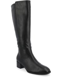 Journee Collection - Devri Square Toe Boots - Lyst
