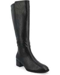 Journee Collection - Devri Square Toe Boots - Lyst