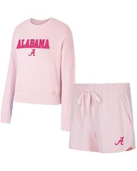 Concepts Sport - Alabama Crimson Tide Elevation Tri-blend Long Sleeve Top And Shorts Set - Lyst