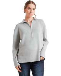 Nom Maternity - Blaire Maternity Half-zip Sweater - Lyst