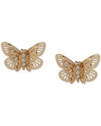 Lonna & Lilly - Gold-tone Filigree Butterfly Stud Earrings - Lyst