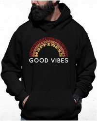 LA Pop Art - Good Vibes Word Art Hooded Sweatshirt - Lyst