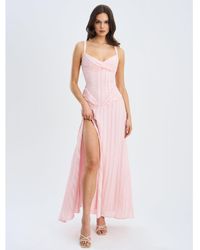 Miss Circle - Mallory Baby Jacquard High Slit Gown - Lyst
