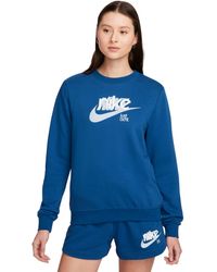 Nike - Sportswear Club French Terry Graphic Crewneck Fleece Sweatshirt - Lyst