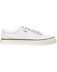 BOSS - Lace-up Round Toe Sneakers - Lyst