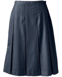 Lands' End - School Uniform Box Pleat Skirt Below The Knee - Lyst