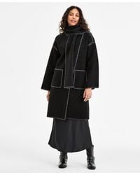 BCBGMAXAZRIA - Petite Button-front Scarf Coat - Lyst