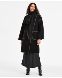 BCBGMAXAZRIA - Petite Button-front Scarf Coat - Lyst