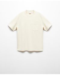 Mango - Short Sleeved Pocket Detail T-shirt - Lyst