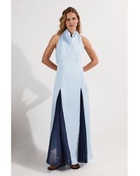Karen Millen - Woven Satin Maxi Dress - Lyst