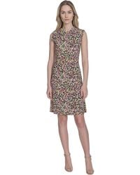 Tommy Hilfiger - Sleeveless Floral-print Shift Dress - Lyst
