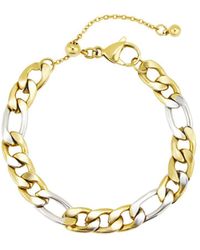 Rebl Jewelry - Two-tone Chain Bracelet - Lyst