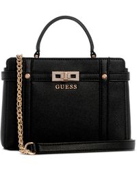 Guess Emilee 2 Compartment Mini Satchel in Pink | Lyst