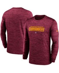 Nike - Washington Commanders Sideline Team Velocity Performance Long Sleeve T-shirt - Lyst
