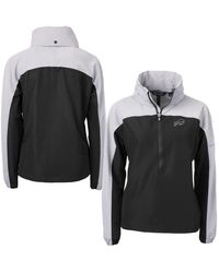 Cutter & Buck - Buffalo Bills Charter Eco Half-zip Hoodie Anorak Jacket - Lyst