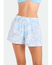 Volcom - Printed Pull-on Swim Cover Up Shorts - Lyst