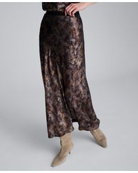 Kenneth Cole - Printed Flared Maxi Skirt - Lyst