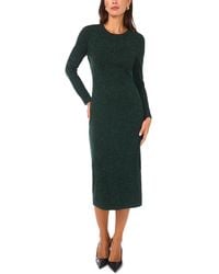Vince Camuto - Ribbed Long Sleeves Midi Dress - Lyst