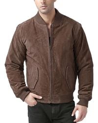 BGSD - Men Urban Leather Bomber Jacket - Lyst