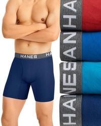 Hanes - Ultimate® Comfortflex Fit® 4-pk. Moisture-wicking Stretch Boxer Briefs - Lyst