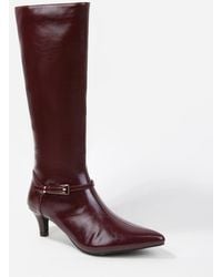 BERNESS - Margot Pointed Toe Kitten Heel Knee-high Boots - Lyst