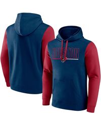 Fanatics - Navy/red Houston Texans Outline Pullover Hoodie - Lyst