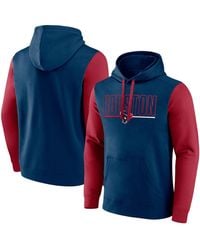 Fanatics - Navy/red Houston Texans Outline Pullover Hoodie - Lyst