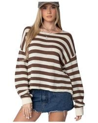 Edikted - Anney Oversized Striped Sweater - Lyst