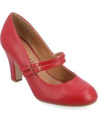 Journee Collection - Windy Double Strap Mary Jane Pumps - Lyst