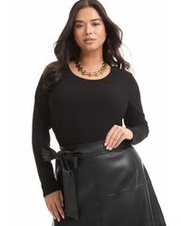 June + Vie - June + Vie Plus Size Ribbed Scoopneck Top - Lyst