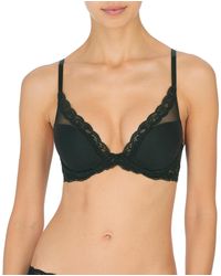 Natori - Feathers Lace Contour Underwire Plunge Bra - Lyst