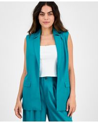 BarIII - Petite Open-front Long Vest - Lyst