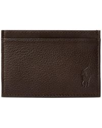 Polo Ralph Lauren - Pebbled Leather Card Case - Lyst