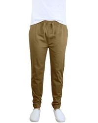 Galaxy By Harvic - Basic Stretch Twill joggers - Lyst