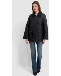 Tahari - Collared Canvas Barn Jacket - Lyst