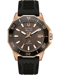 Bulova - Marine Star Silicone Strap Watch 43mm - Lyst