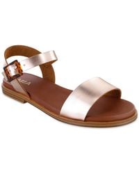 MIA - Peyton Round Toe Flat Sandals - Lyst
