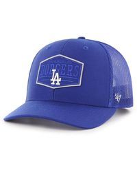 '47 - Los Angeles Dodgers Ridgeline Tonal Patch Trucker Adjustable Hat - Lyst
